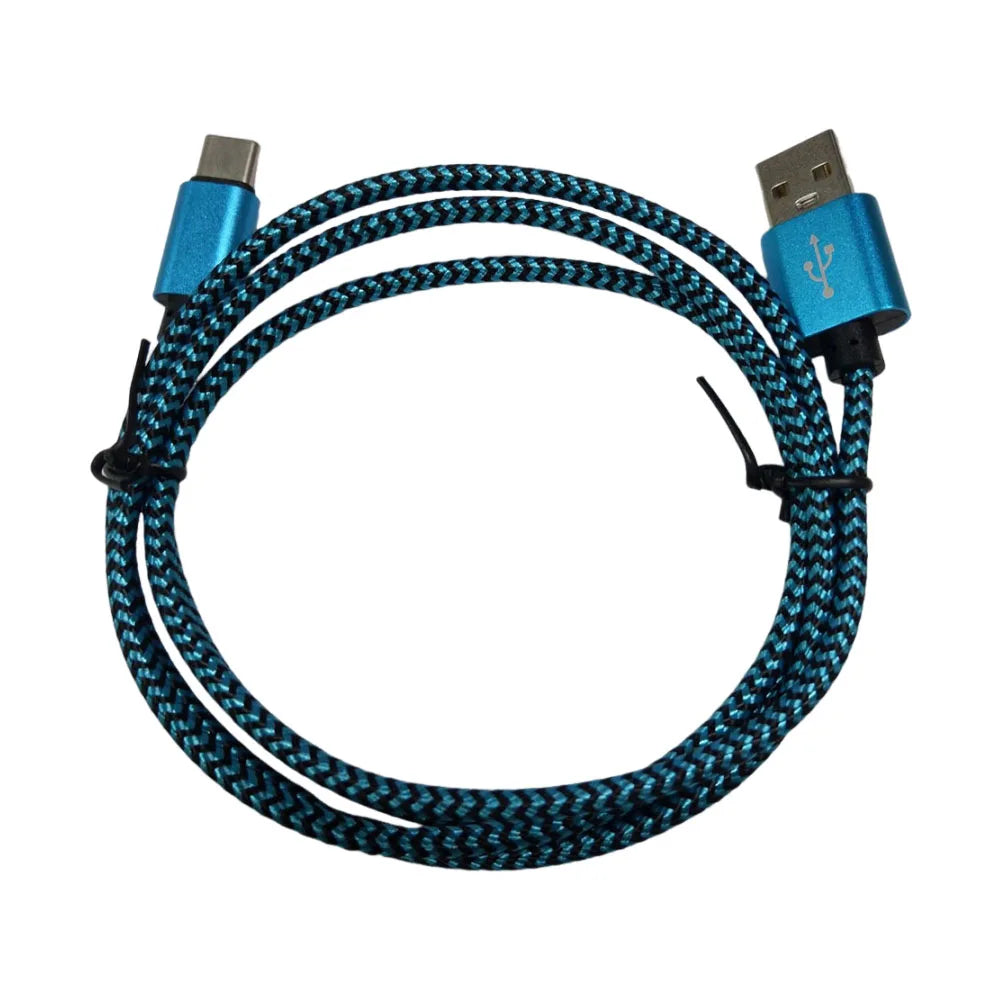 1X Premium Nylon Braided USB to Type C Cable 1M 2M 3Meter Fast Charging Data Sync Usb Flash Charging Cable