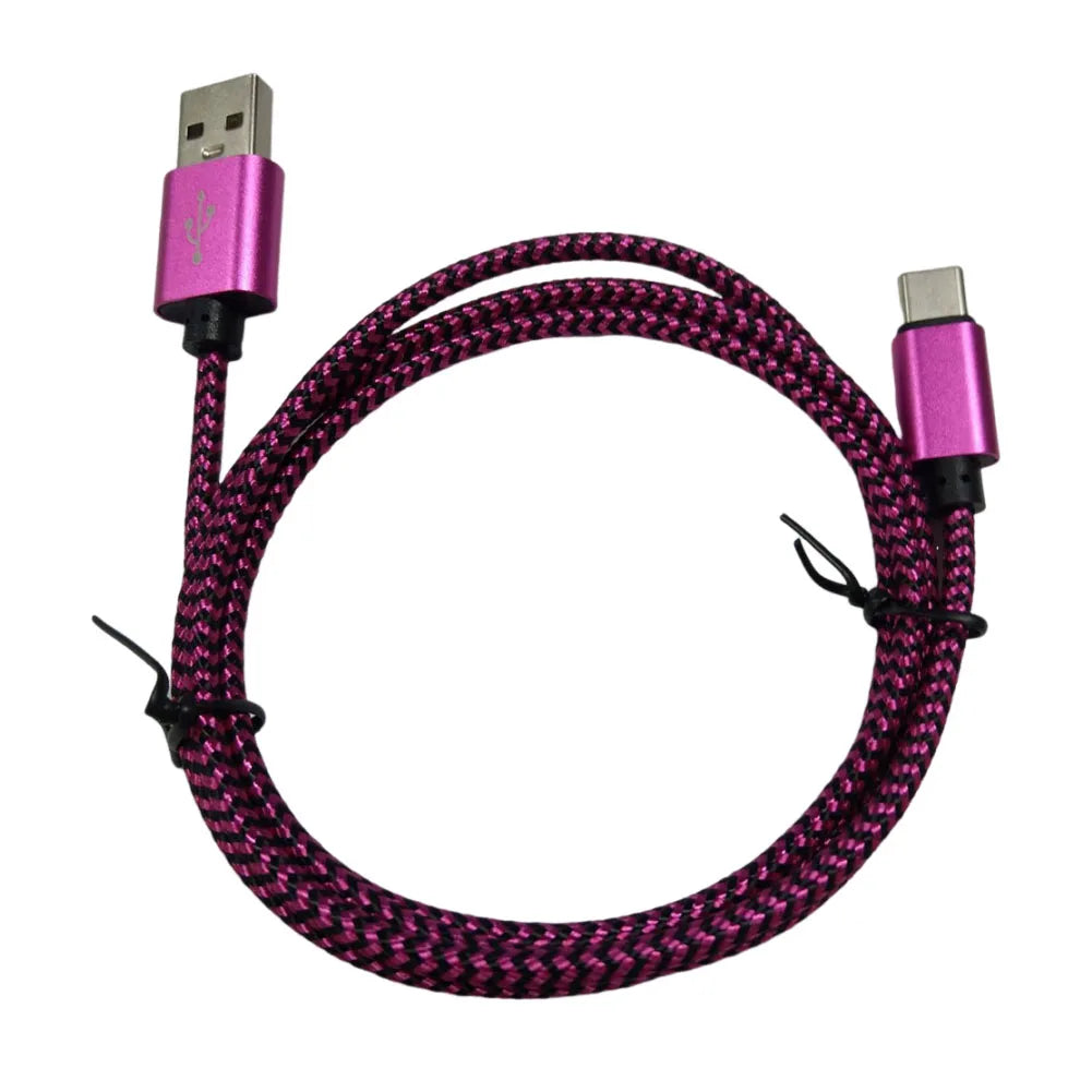 1X Premium Nylon Braided USB to Type C Cable 1M 2M 3Meter Fast Charging Data Sync Usb Flash Charging Cable